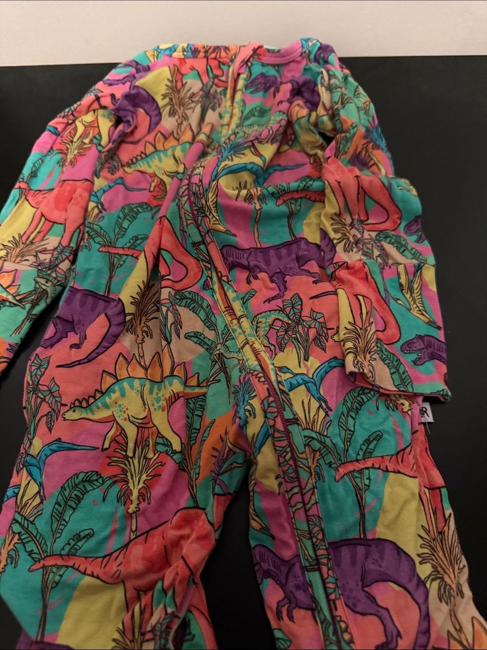Colorful Dinosaur Kids Pajama Set - Multicolor